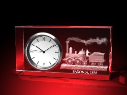 Saxonia - Uhr, Glas eckig (95 x 50 x 35) – GLASFOTO.COM